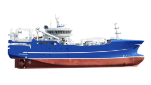 Fishing vessel design 3D visualization - purse seiner