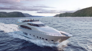 Photorealistic yacht 3D visualization render