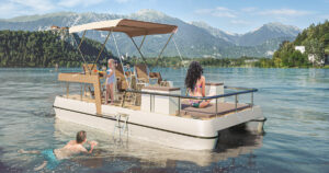 Modern paddle boat design - Serenity550 Fitness