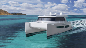 3D Catamaran Animation - catamaran on the water