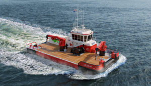 3D workboat visualization by Sodoma Atelier of Leon-H built by Werft Shipbuilding