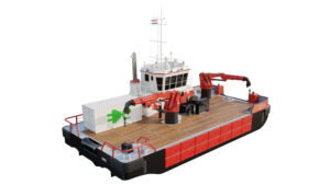 Leon-H workboat by Werft Shipbuilding with transparent background - 3D ship rendering