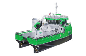 Progreen - 3D Workboat Catamaran Rendering
